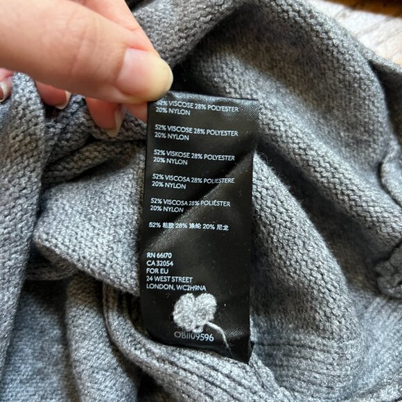 Anthropologie Rebekah Gray Pink Color Block Tunic Sweater Size Small - Picture 6 of 10